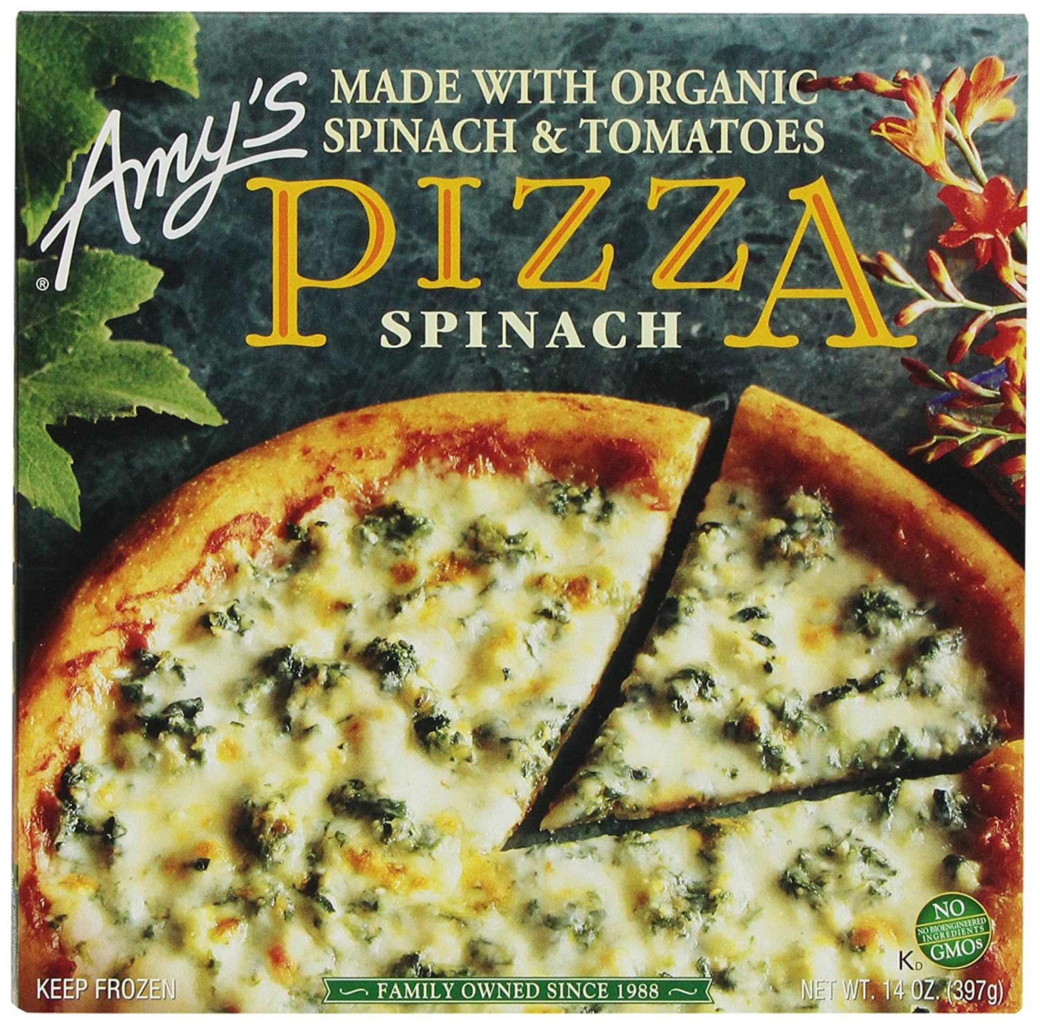 Amy's Frozen Spinach Pizza, HandStretched Crust, 14Ounce Walmart