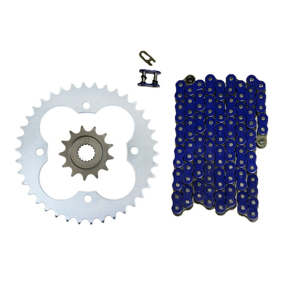 Factory Spec, Blue 520x94 Drive Chain & 14/38 Sprockets compatible with 2004-2005 Honda TRX450R Sportrax 450R