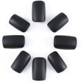 thumbnail image 4 of Uñas postizas cuadradas mate, bailarina negra, uñas postizas de Color puro, puntas de cobertura completa, uñas postizas para mujeres y niñas brillar Electrónica, 4 of 5