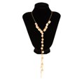 thumbnail image 5 of NICKSUN Multi-Layer Beaded Lariat Y Necklace, Adjustable Long Drop Pendant Stackable Bead Chain Necklace for Women, Bohemian Double Strand Slide Choker Neck Jewelry, 5 of 6