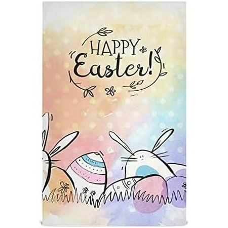 

Bestwell 6 pieces Easter Eggs Kitchen Towel Super Soft Absorbent Hand Towel Tea Towel Tableware Cleaning Rag for Kitchen Home Hotel Beach Bathroom Gym