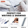 thumbnail image 2 of RollerBall Pens, Shuttle Art 25 Pack Blue Fine Point Roller Ball Pens, 0.5mm Liquid Ink Pens for Writing Journaling Taking Notes Office, 2 of 7