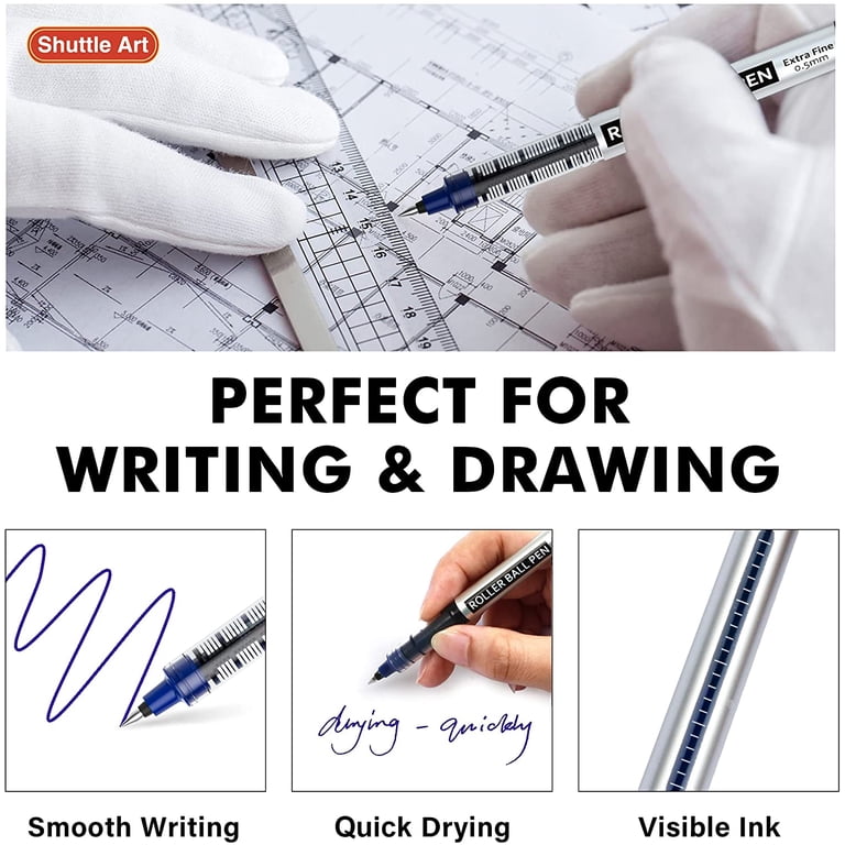 Shuttle Art Rollerball Pens, 25-Pack Blue Fine Point photo 2