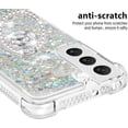 thumbnail image 4 of Phone Case for Samsung Galaxy S23 Plus,Shockproof Clear Quicksand Glitter Flowing Liquid with Bling Diamond Ring Stand,Cute Women Girls Case for Galaxy S23 Plus 6.6'' LS-Silver, 4 of 7