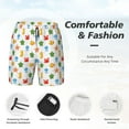 thumbnail image 4 of Kdxio Undersea Animals Print Men's Swim Trunks with Compression Liner 7 Inch Inseam Quick Dry Swim Shorts, 4 of 7