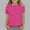 Hot Pink, variant on YLSDY T Shirts for Girls 3-12 Years Eyelet Tops Loose Fit Summer Fashion Short Sleeve Pullover Tee Shirts Casual Hollow Tops Black 140