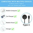 thumbnail image 4 of KOMI [2-Pack] Charger Compatible for Google Pixel Watch 2 / Fitbit Ace LTE Replacement Charging Cable. (3.3Ft/100cm) [Not for Pixel Watch 1] (Black, Type-C), 4 of 5