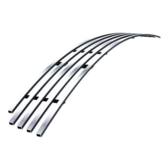 APS Premium Stainless Steel 8x6 Horizontal Billet Grille Insert Compatible with Ford Mustang 2005-2009 GT V8 Lower Bumper N19-S41066F