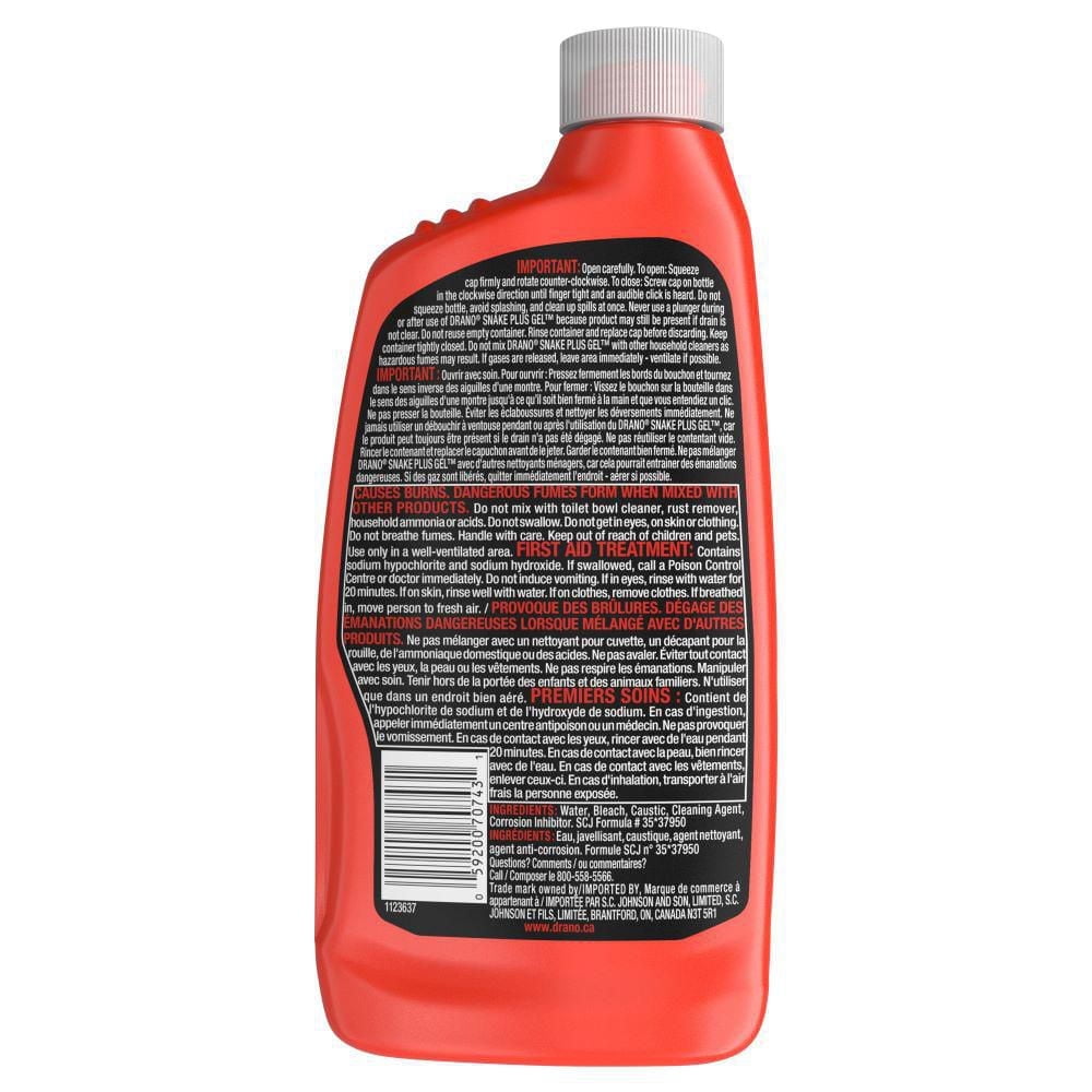 Drano Débouchoir Plus débouche-tuyaux et nettoyant de drains 473 ml