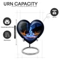 thumbnail image 2 of Yatskia Blue Music Decorative Large Memorial Urns for Human Ashes Adult Brother and Sister, Little Keepsake Urn for Adult Ash, (Heart 8 Inch and 3 Inch), 2 of 8