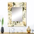 thumbnail image 1 of Designart "Simplistic Victorian Elegance I" Floral Wall Mirror, Printed White Wall Mirror, Traditional Bathroom Wall Mirror, Decorative Floral Mirror - 24x32 Inch, 1 of 5