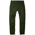 thumbnail image 2 of Pantalones a juego, ajustados, cónicos, elásticos, casuales para hombre, color verde militar, 2 of 5