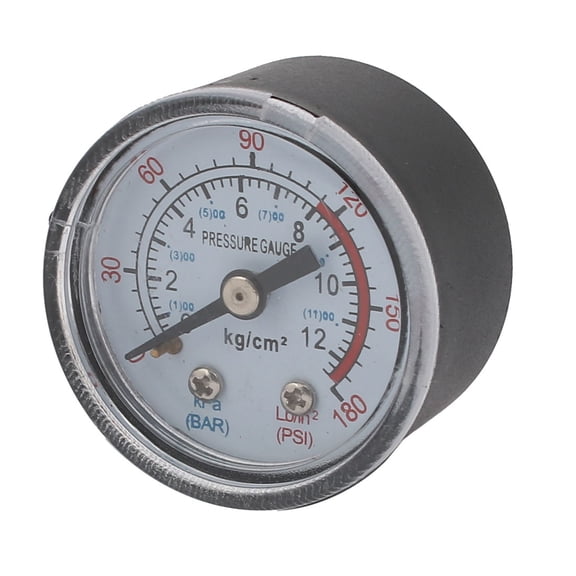 Unique Bargains 0-180 PSI 1/8BSP Male Compressor Air Pressure Gauge Black White