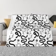 thumbnail image 1 of Fotbe Hand Drawn Snake Manta de Franela con Estampado, Manta Ultrasuave para Cama, Sofá, Auto, Hipoalergénica y Antibolitas-80"x60", 1 of 6