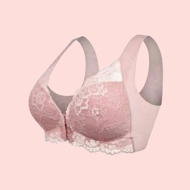Sujetadores con cierre frontal para mujer cobertura completa sujetador Floral Sexy ropa interior suave y fácil de cerrar