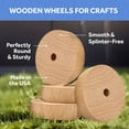 thumbnail image 3 of 1-inch Diameter Slab Wooden Wheels for Crafts, 3/8-inch Hole & Thickness, Pack of 50 Mini Wooden Hobby Wheel for Model, by Woodpeckers, 3 of 8
