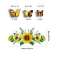 Jannly Sunflower Wall Stickers 3D Color Stereo Butterfly Living Room