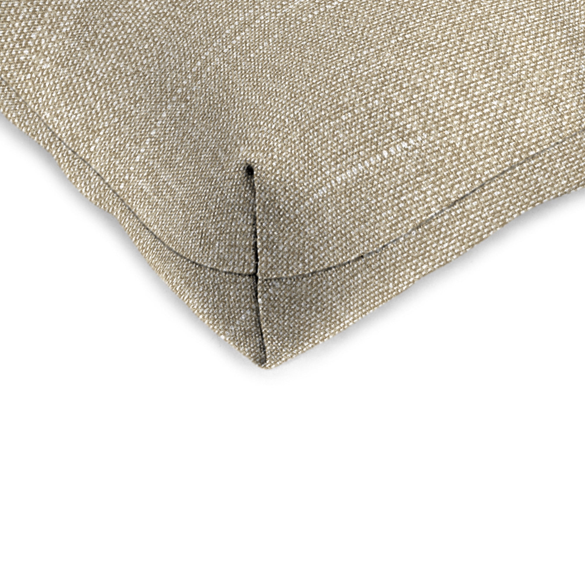 Jordan Manufacturing 44" x 18" Tory Bisque Tan Solid Rectangular Tufted Outdoor Wicker Settee Bench Cushion with Rounded Back Corners
