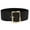 Black, variant on Shenmeida 1Pack Women's Wide Solid Color Faux Leather Belt Vintage Chunky Buckle Belts 5 Colors Available
