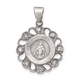 thumbnail image 7 of 925 Sterling Silver and Cubic Zirconia Antiqued Blessed Mother Pendant, 7 of 7