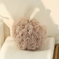 thumbnail image 2 of STPToys Bath Sponge Shower Loofahs for Bathroom,Mesh Pouf Bath Scrunchies Body Wash Puff Shower Puff - Khaki, 2 of 7