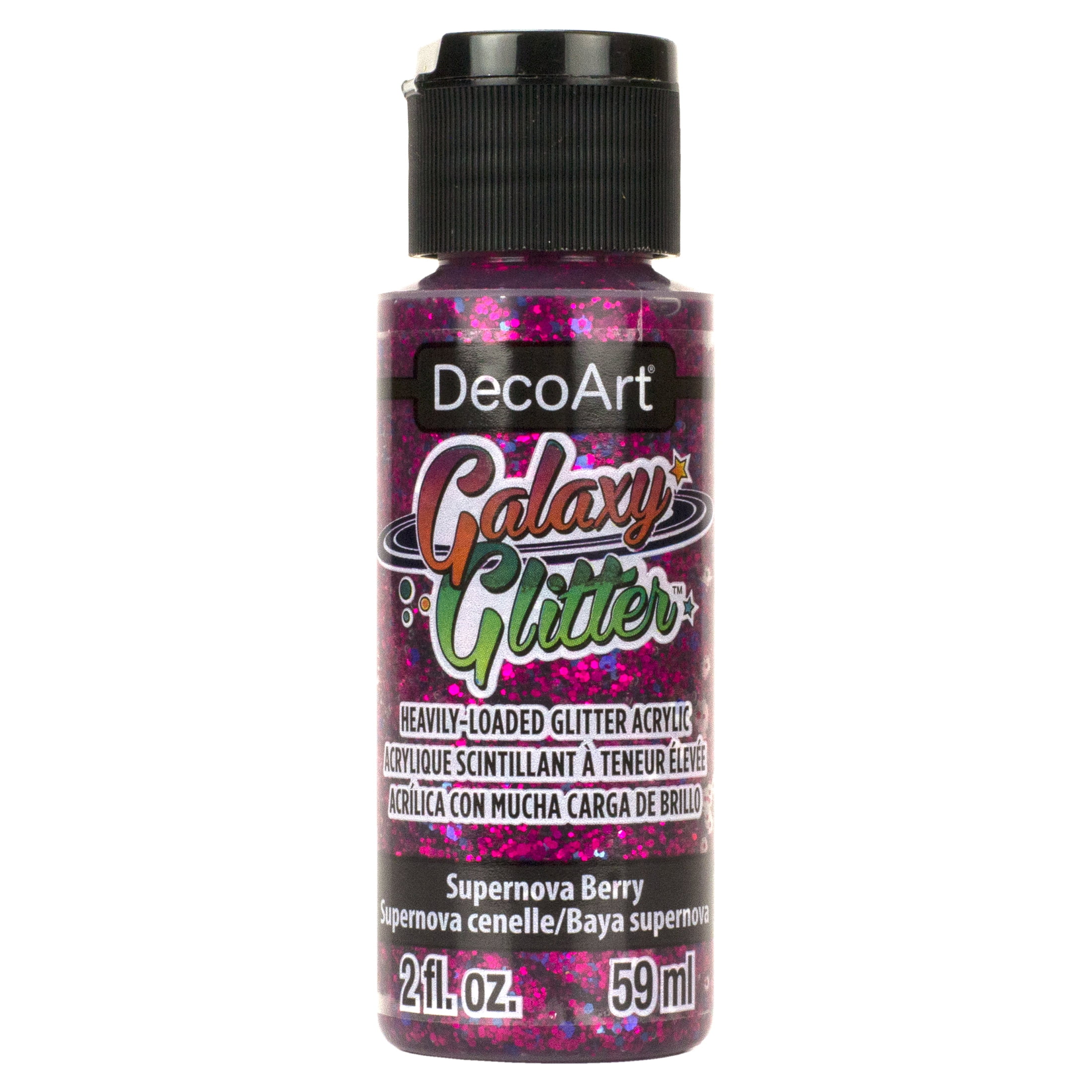 DecoArt Galaxy Glitter Paint - Supernova Berry, 2 oz