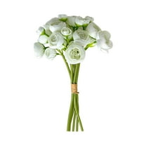 JeashCHAT Ranunculus Artificial Flowers 6 Pcs Fake Silk Ranunculus Bulk 15inch Tall Peonies with Long Stems for Wedding Spring Bouquet Floral Arrangement Home Party Office Decorations