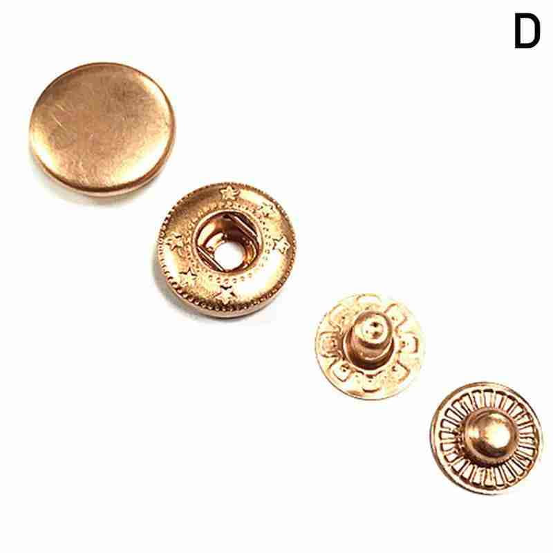 Metal Press Stud Snap Button Rivet Fastener for Leather Clothes Jacket Repair