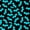 Black Navy Cyan, variant on Erosebridal Vintage Damask Twin Fitted Sheet, Gothic Pattern Bedding, Pink Black, 2 Pieces, 1 Fitted Sheet and 1 Pillowcase