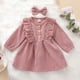 thumbnail image 2 of Vestido Para Niñas, Ropa Para Niñas Pequeñas, Vestido De Botón Con Volantes Sólidos Para Niños Pequeños, Vestido De Princesa, Conjuntos De Diadema Rosa Odeerbi  LM103-1012, 2 of 9
