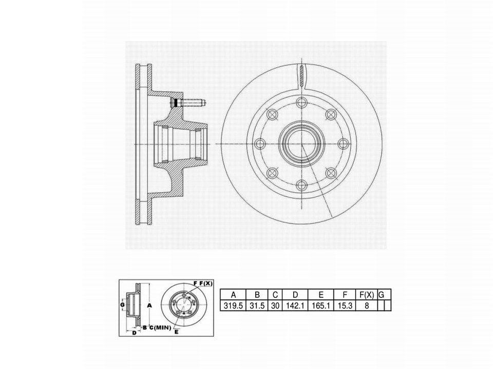 Winstop Brake Rotor and Hub Assembly, Front WS234111, Ford E-250 Econoline 1985-1983