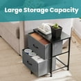 thumbnail image 2 of Nightstand with 2 Fabric Drawers, Small Dresser End Table for Bedroom, Closet, Dorm, Bedside Storage Organizer, Gray, 2 of 8