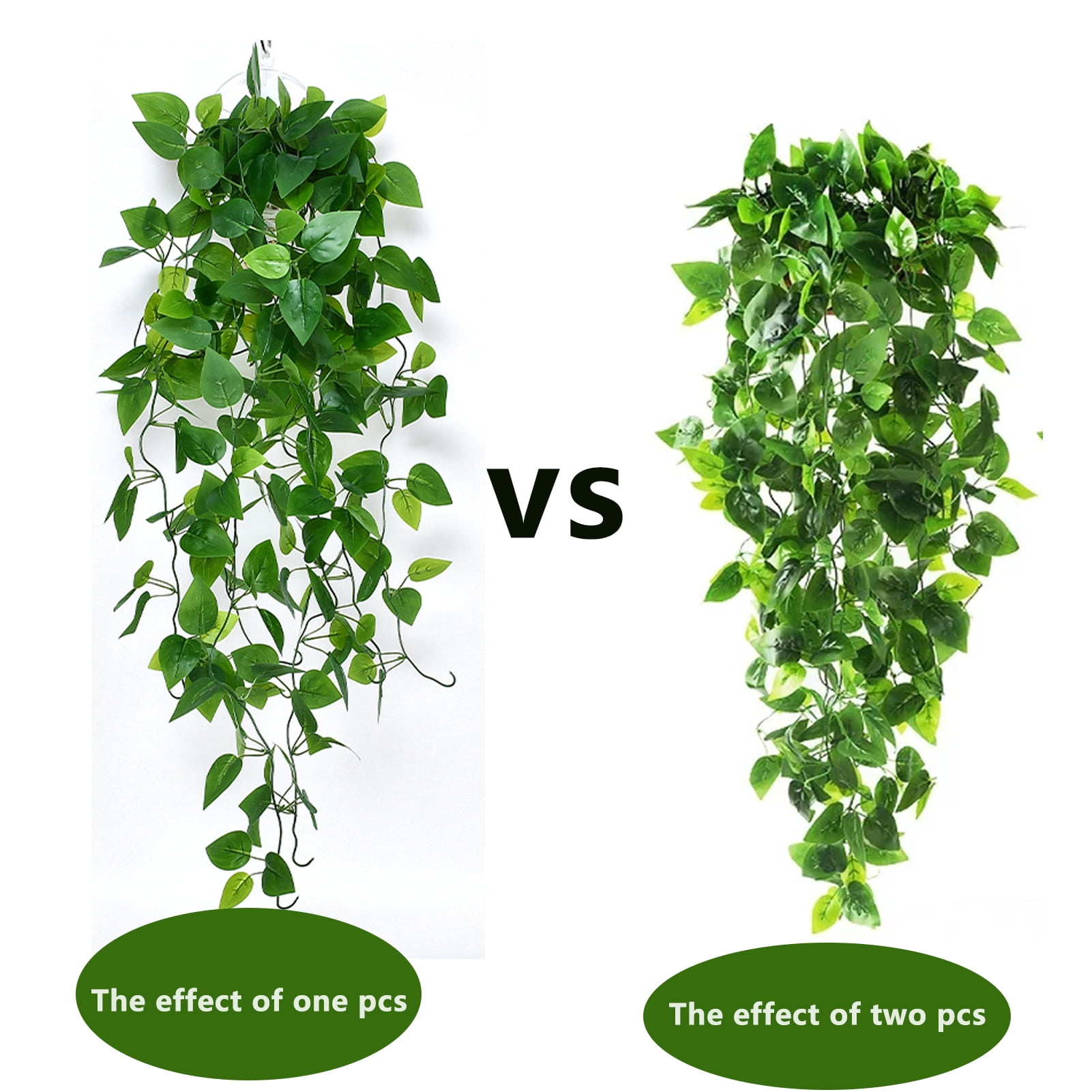 4Pcs Artificial Hanging Plants, 3.28ft Fake Ivy Vine for Wall House Room Indoor Outdoor Decoration (No Baskets)