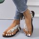 thumbnail image 1 of Sandalias para mujer Chanclas Clip Toe Broche Flat-Bottom Side Hollow Sandalias de moda Wmkox8yii ytu10384, 1 of 4