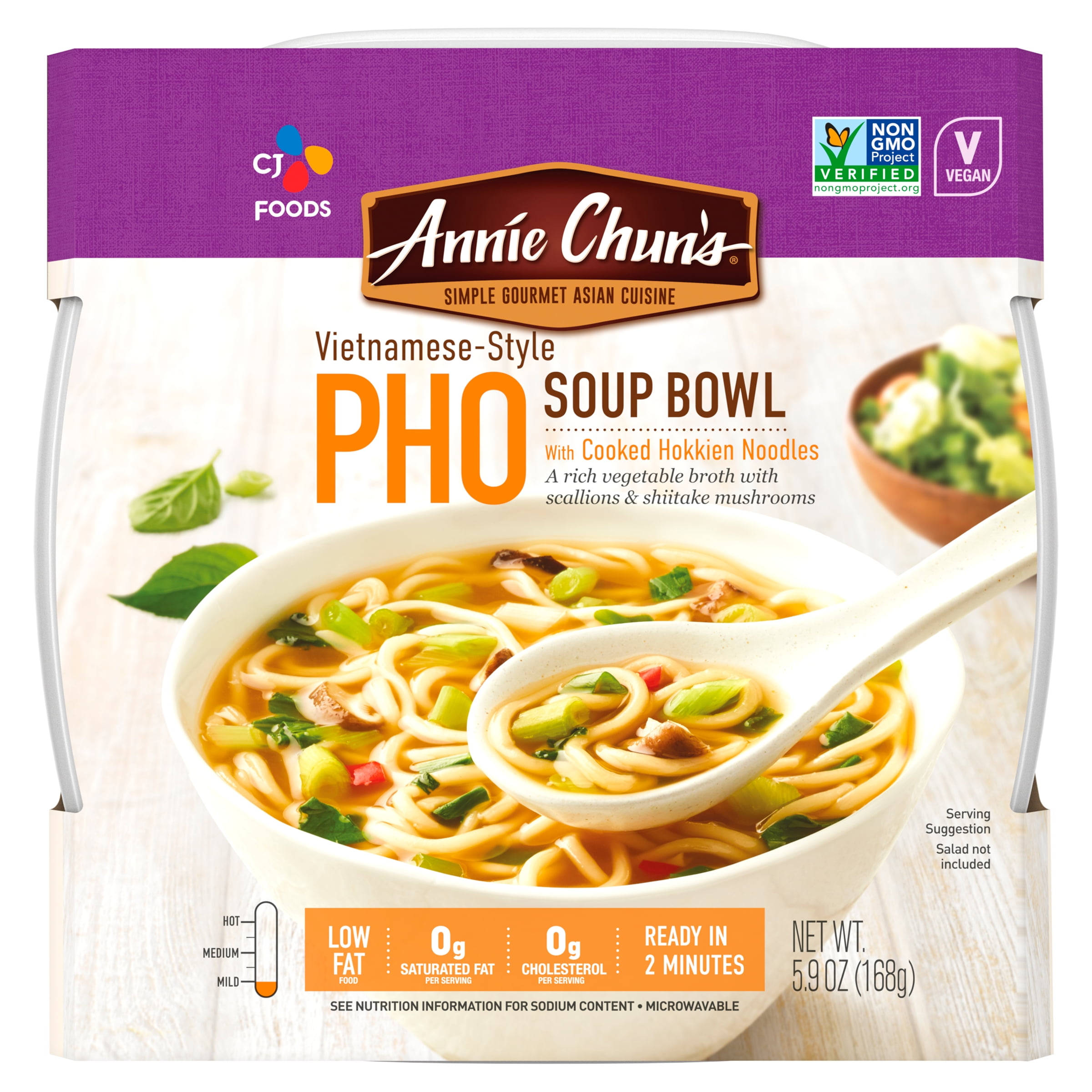 Annie Chun's Vegetable Pho Soup Noodle Bowl, Shelf Stable, 5.9 oz