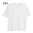 thumbnail image 1 of Camiseta holgada mujer verano cuello redondo manga corta casual top, blanco, XXL Noticed AP001475-20, 1 of 7