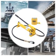 SENDERPICK 30 Ton Hydraulic Ram Jack + Hand Pump Stoke Mini Protable Hydraulic Cylinder Industrial Super Thin Lifting Jack, not for Car (30T Hydraulic Jack + CP-700 Pump)