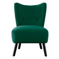 thumbnail image 3 of Pemberly Row 18.5" Contemporary Velvet Upholstered Accent Chair in Green, 3 of 7