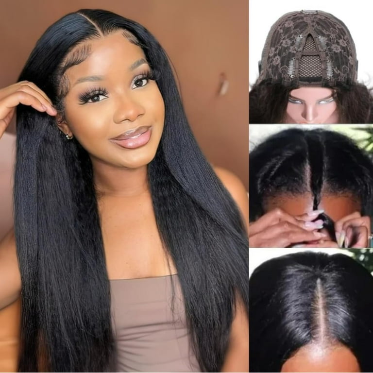 Yaki Straight U-Part online Wig (Human hair)