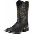 thumbnail image 3 of Men's Western Boots with Embroidery Slip Resistant Square Toe Chunky Heel Sport Wide, 3 of 10