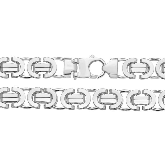 925 Sterling Silver Men Byzantine Chain - 30 inch*15mm