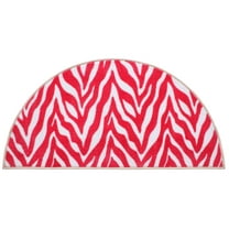 Furnishmyplace Zebra Wild At Heart Area Rug for Living Room, Dining Room, Kids 36" x 72" Half Round