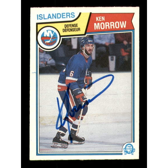 Ken Morrow Autographed 1983-84 O-Pee-Chee Card #13 New York Islanders SKU #251945
