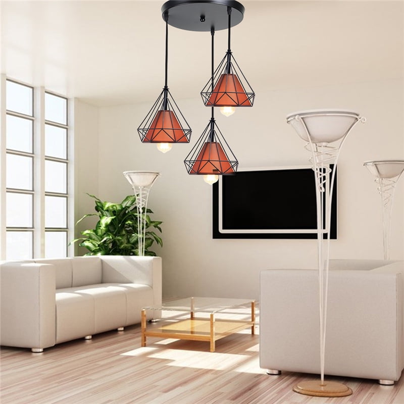 3- Light Indoor Pendant Light Metal Hanging Ceiling Light Fixtures for