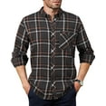 thumbnail image 7 of Youclos Men's Long Sleeve Plaid Flannel Shirts with Pocket Casual Button Down Shirt Regular Fit, 7 of 7