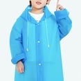 thumbnail image 5 of Aofany Kids Raincoat Hooded Reusable Lightweight Outerwear for Teenagers All Weather School Walking Rain Gear, 6-11 Years, 5 of 5