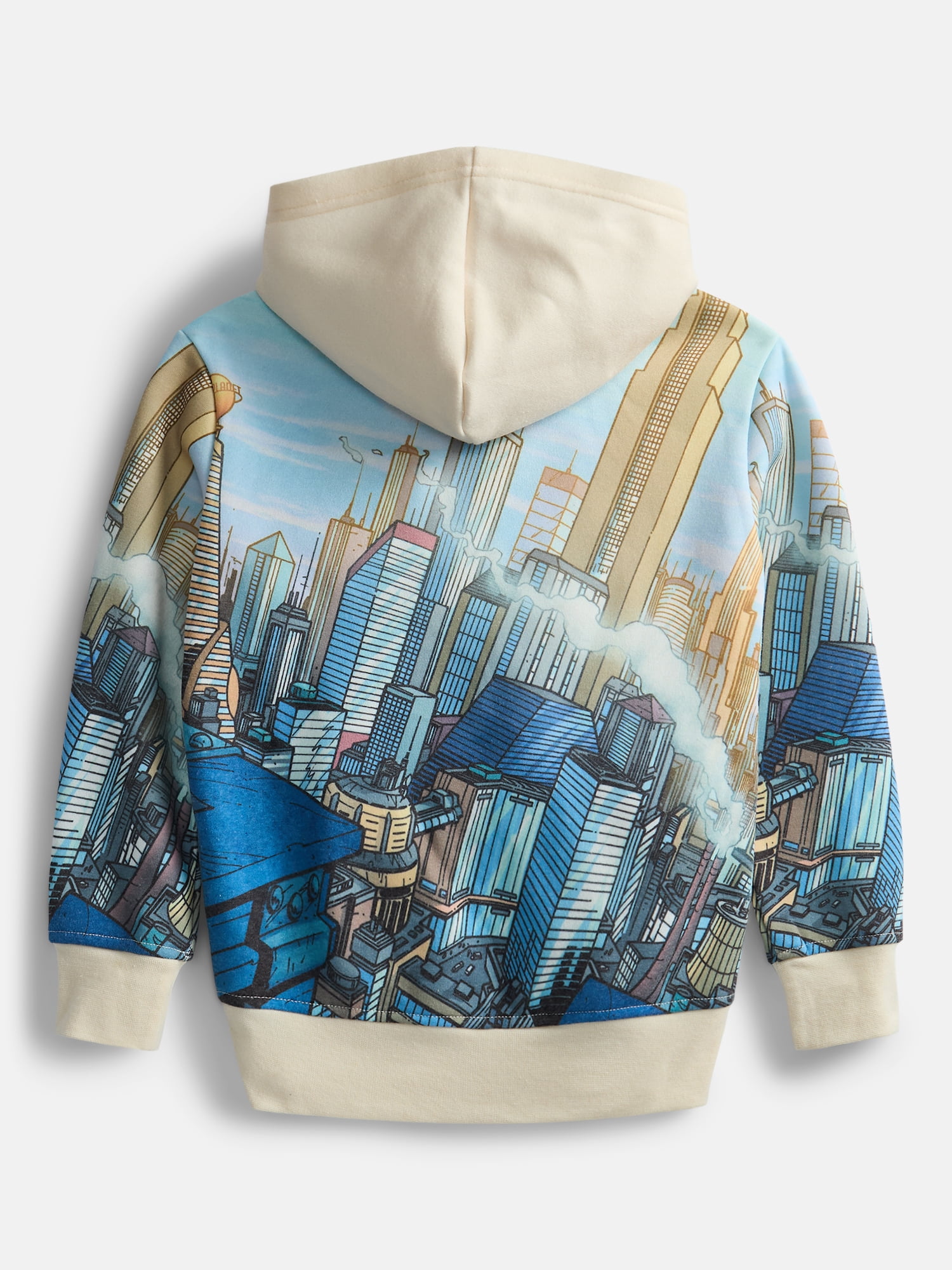 Superman Boys Sublimated Embroidered Logo Hoodie, Sizes XS 4/5-XL 14/16
