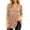 Khaki, variant on Women's Casual Long Sleeve Peplum Tops V Neck Button Front Shirts Soft Loose Fit Tunic Blouse with Flattering Waist Design Lightweight Everyday Wear Top for Work Travel and Weekend Outfits