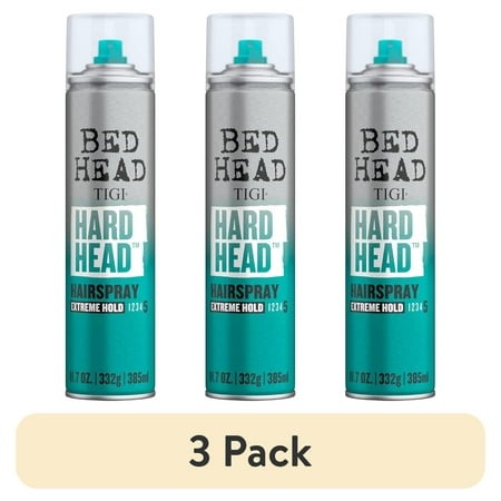 (3 pack) Bed Head by TIGI Hard Head Hairspray for Extra Strong Hold 11.7 oz