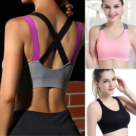 

Women Seamless Sports Bra Yoga Padded Stretch Workout Top Tank Comfort